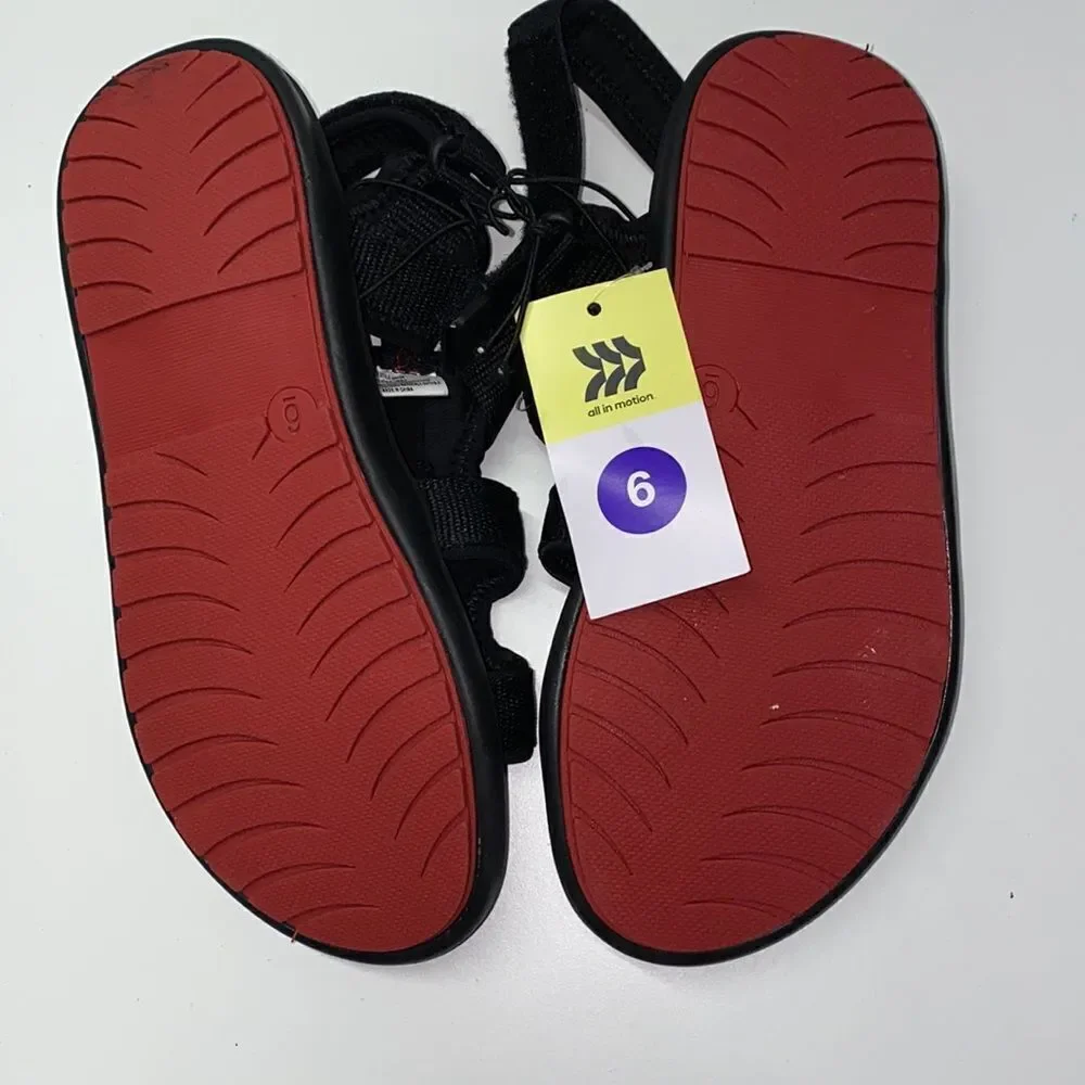 🐘all in motion sandals kids shoes New Black